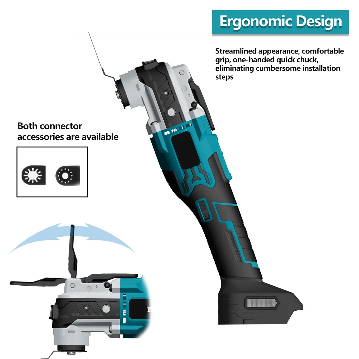 Electric Brushless Oscillating 6 Speed Trimmer Saw Renovation Power Machine Multi-function For Makita 18V Battery 3