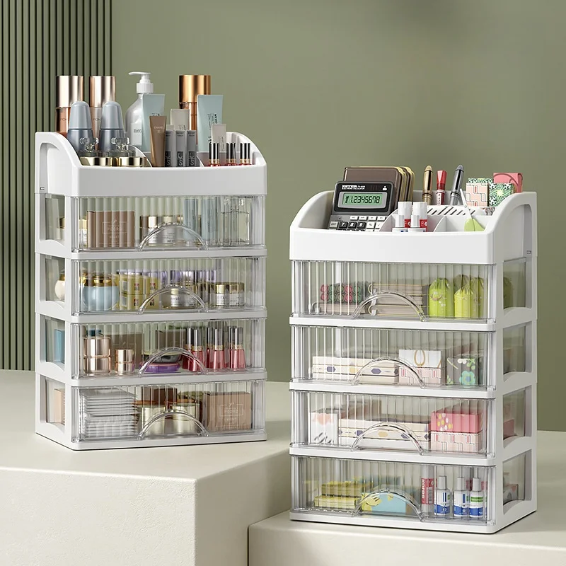 makeup organizer Drawer Makeup Organizer Acrylic Clear Cosmetic Storage Box Plastic Transparent Makeup Holder Container Vanity Table Organizer