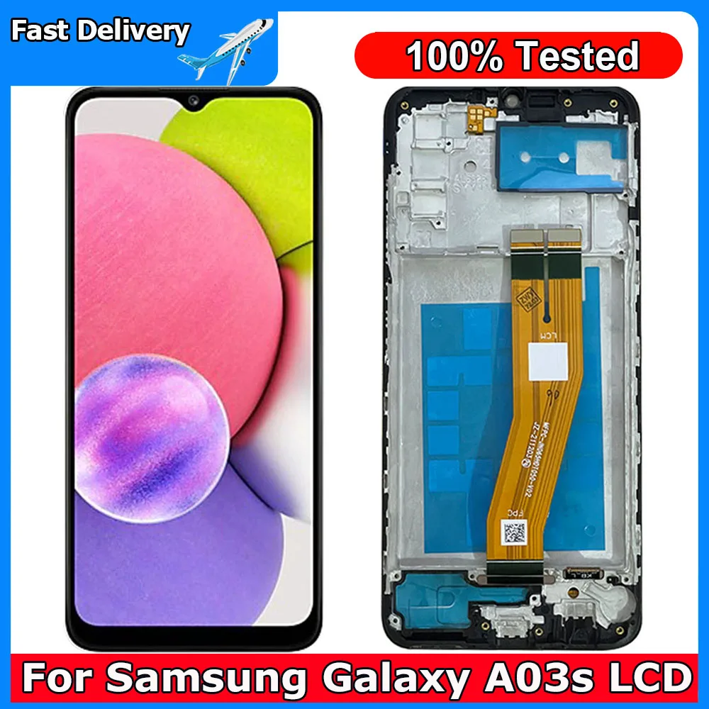 

ЖК-дисплей 6,5 "для Samsung Galaxy A03s, сенсорный экран с дигитайзером в сборе, Замена для Samsung Galaxy A03s A037, оригинал