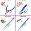 7/10/12/15Pcs/Set Manicure Cutters Nail Clipper Set Household Stainless Steel Nail Clippers Pedicure Nail Scissors Tool 4