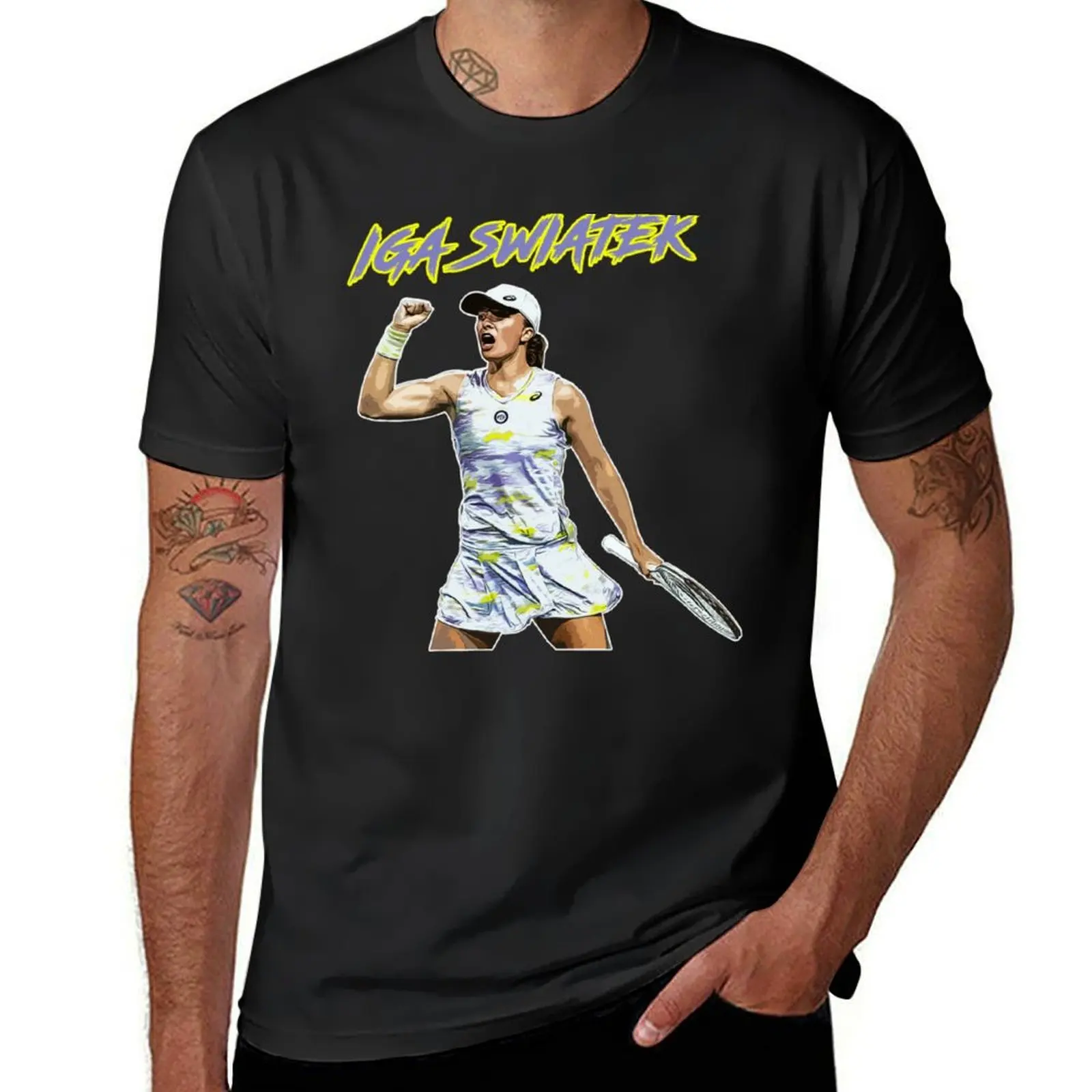 Iga Swiatek Celebration T-Shirt Blouse new edition black t shirts for men
