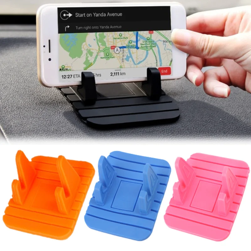 

Car Non-Slip Phone Holder Silicone Anti-Slide Stable GPS Bracket Stand Universal Auto Dashboard Pad for IPhone 13 Samsung Xiaomi