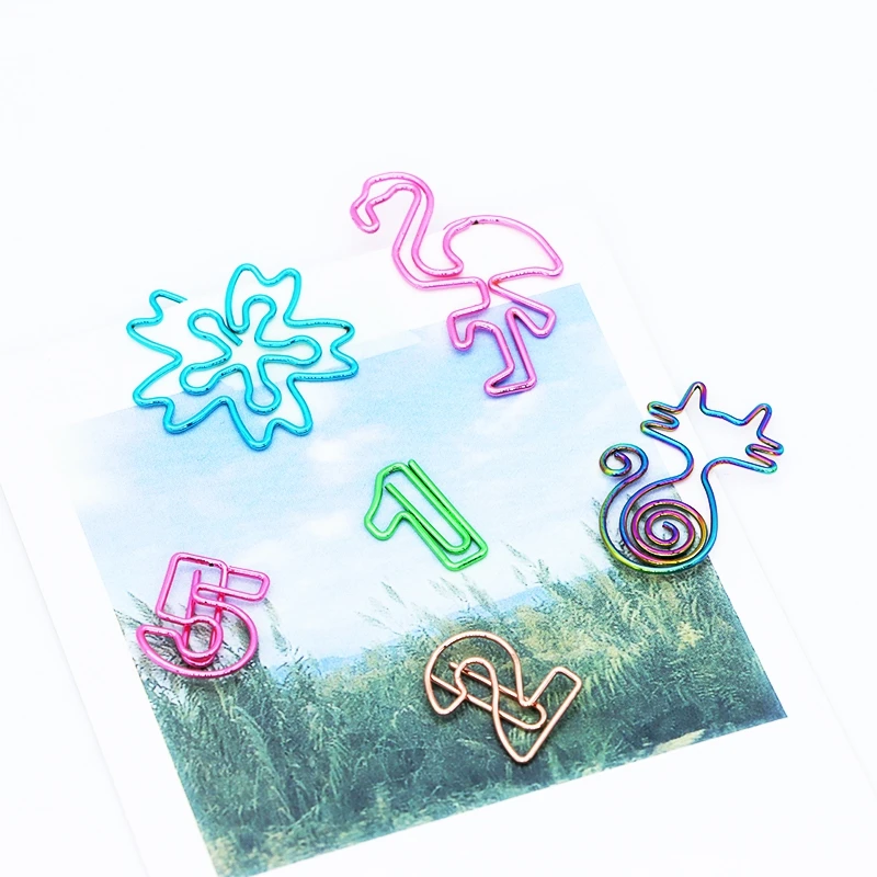 

Cute Paper Clip Stationery Combination Color Paper Clip Papel Special-shaped Cute Paper Clips Decorative Metal Clip Paperclip