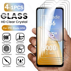 Clear 9H Tempered Glass Screen Protector and Protective Case Set for ZTE Blade A56 4G (2Pieces)