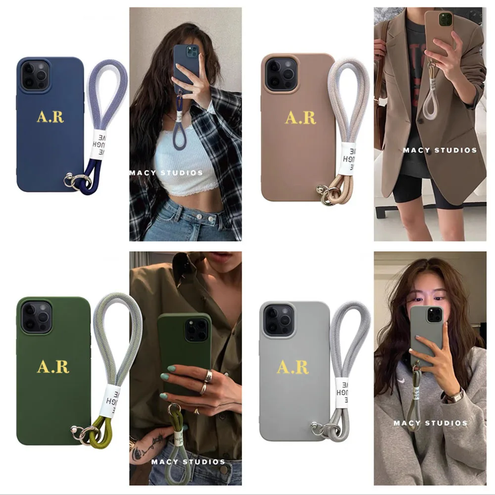 

Luxury Customizable Name Letter Phone Case For iPhone 13 Pro Max 12 11 Pro X XS Max XR 7 8 Plus SE 2020 Cover