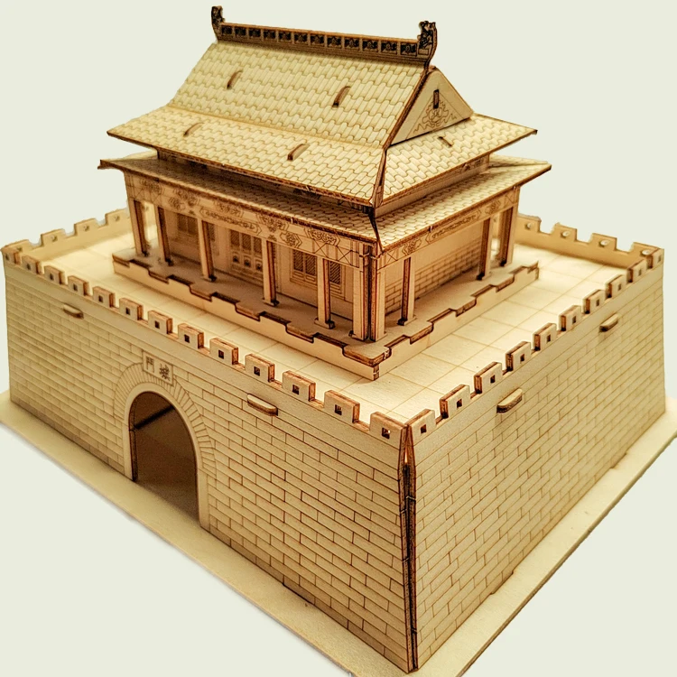 

Chinese Ancient Chengmen Building Mortise and Mortise Splicing Research Science Materials DIY Wooden Hand-Assembled Model