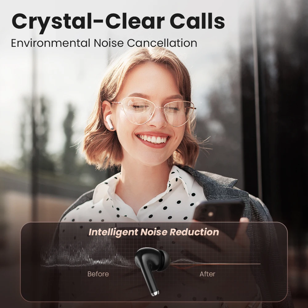 Haylou X1s Auscultadores Bluetooth sem Fio In-ear Design Earbuds 5.3 10 mm Driver Dinâmico Bateria 24h Enc Clear Call - Image 4
