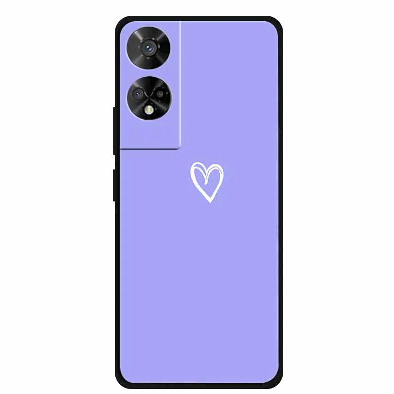 Lovely TPU Soft Silicone Painted Cat Phone Back Cover - 6.78  Coque