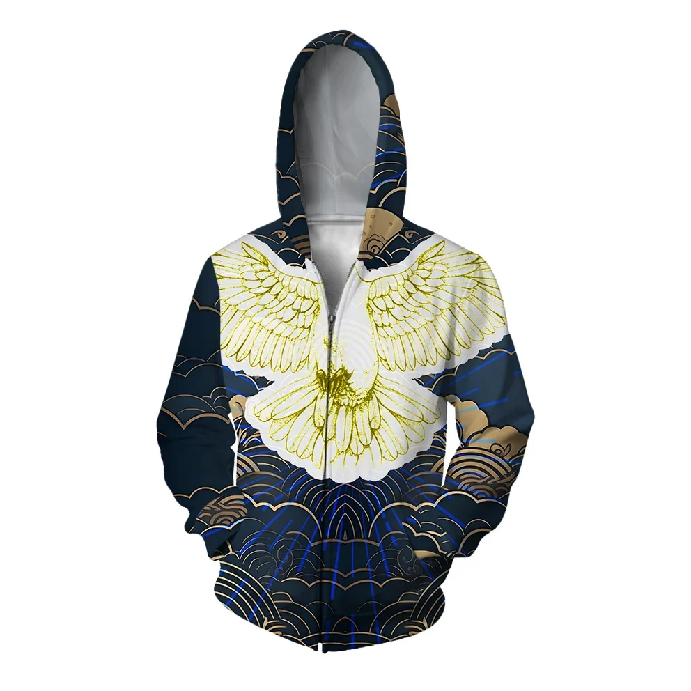 Sudadera con capucha y cremallera de otoño e invierno Sudadera con capucha y estampado de mariposas Sudadera con capucha para hombre Sudadera con capucha y cremallera gótica para hombre Ropa para homb