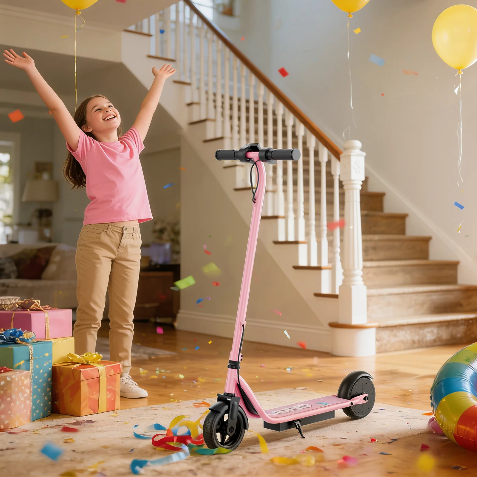 Electric Scooter for Kids – 250W Motor, 3/6/9MPH Three-Speed Modes, Up to 10-Mile Range & 6.5-Inch Tires for Safe Fun Riding 6