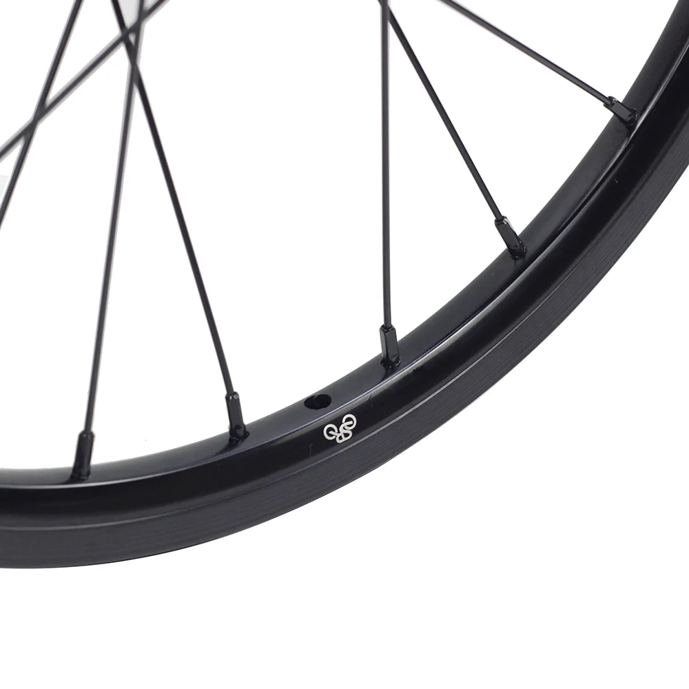 SILVEROCK NBR Leichtmetallfelgen 16 Zoll 349 1 3/8 Externe 7-Gang-Felge mit Felgenbremse für Brompton 3sixty Ultraleichtes Faltrad Laufradsatz – Detail 15