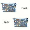 1pc Cartoon Dog Cosmetic Bag Spacious Travel Makeup Bag with Portable Zipper Pouch Easy Access Toiletry  for Women Daily Use 4