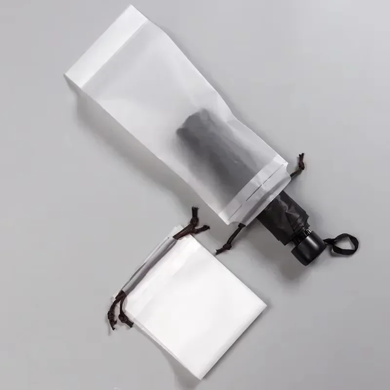 Umbrella Storage Waterproof Frosted Bag Reusable Portable Collapsible Drawstring Car Storages Sleeve Auto Interior Accessories umbrella storage bag