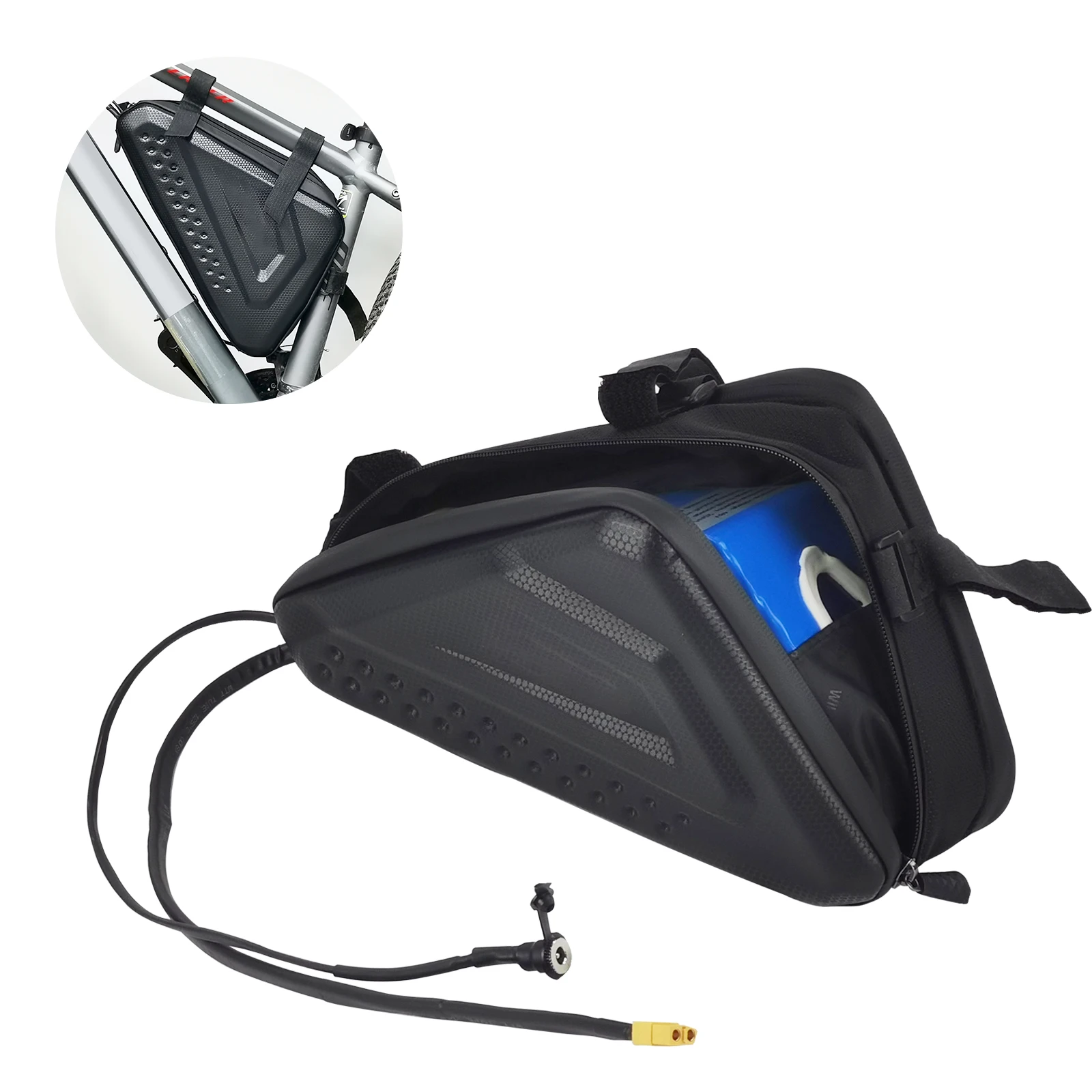 Batteria Ebike Piccolo Triangolo 36V 48V 52V 13Ah 15Ah 18Ah agli ioni di litio 18650 21700 Batteria Bici Elettrica per Motore 500W 750W 1000W