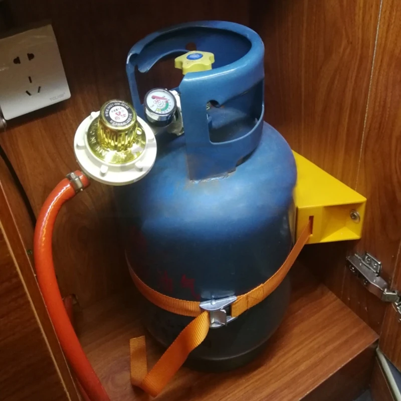 Kopinma Supporto Per Bombola Gas Propano 2 Pezzi - Base Regolabile In ABS Per Bombole 5kg - Blu - 6