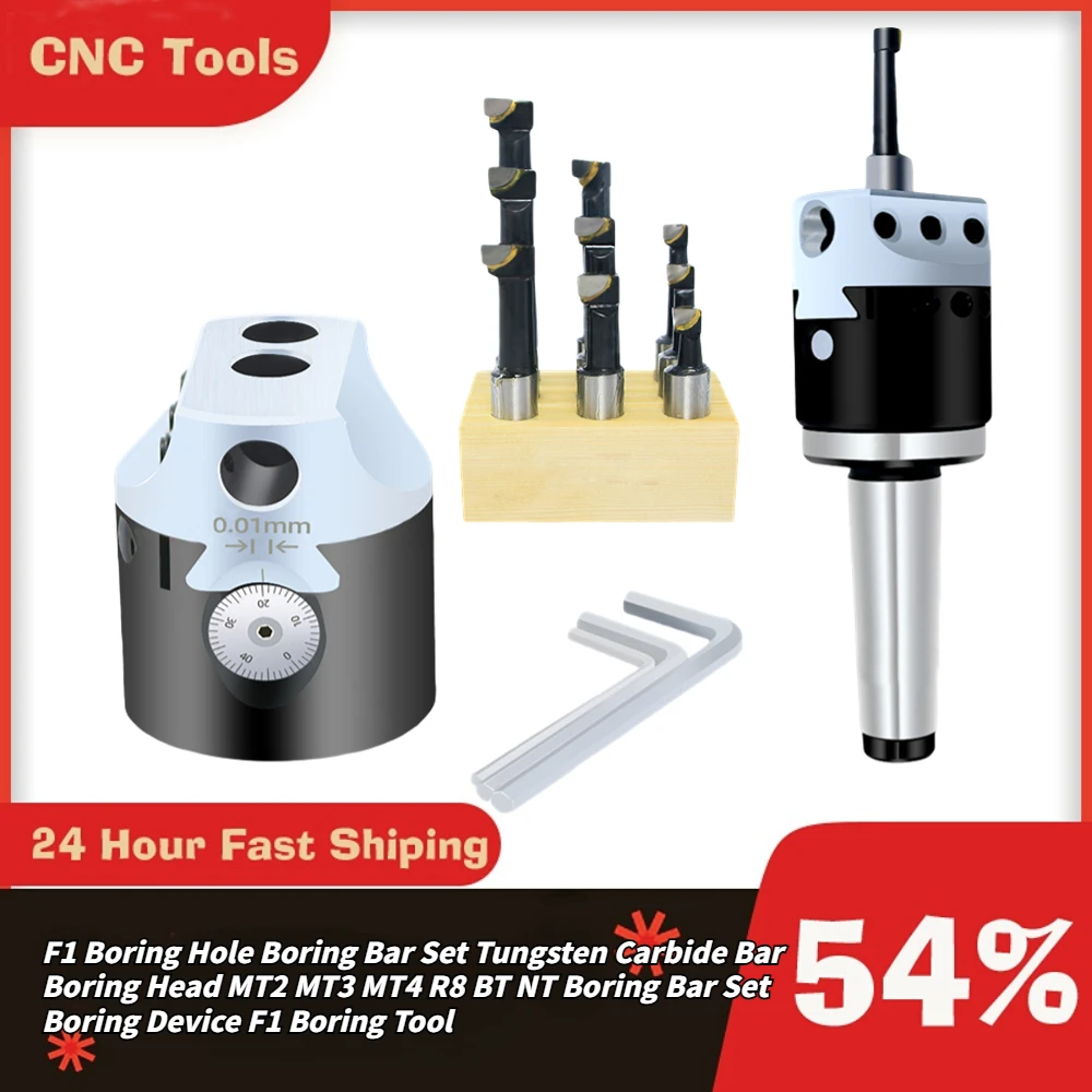 F1 Boring Head Lathe MT2 MT3 MT4 C20 C25 BT30 BT40 NT30 NT40 R8 F1 2 inch 50 Boring Head Rough Bore 50mm 75mm 100mm