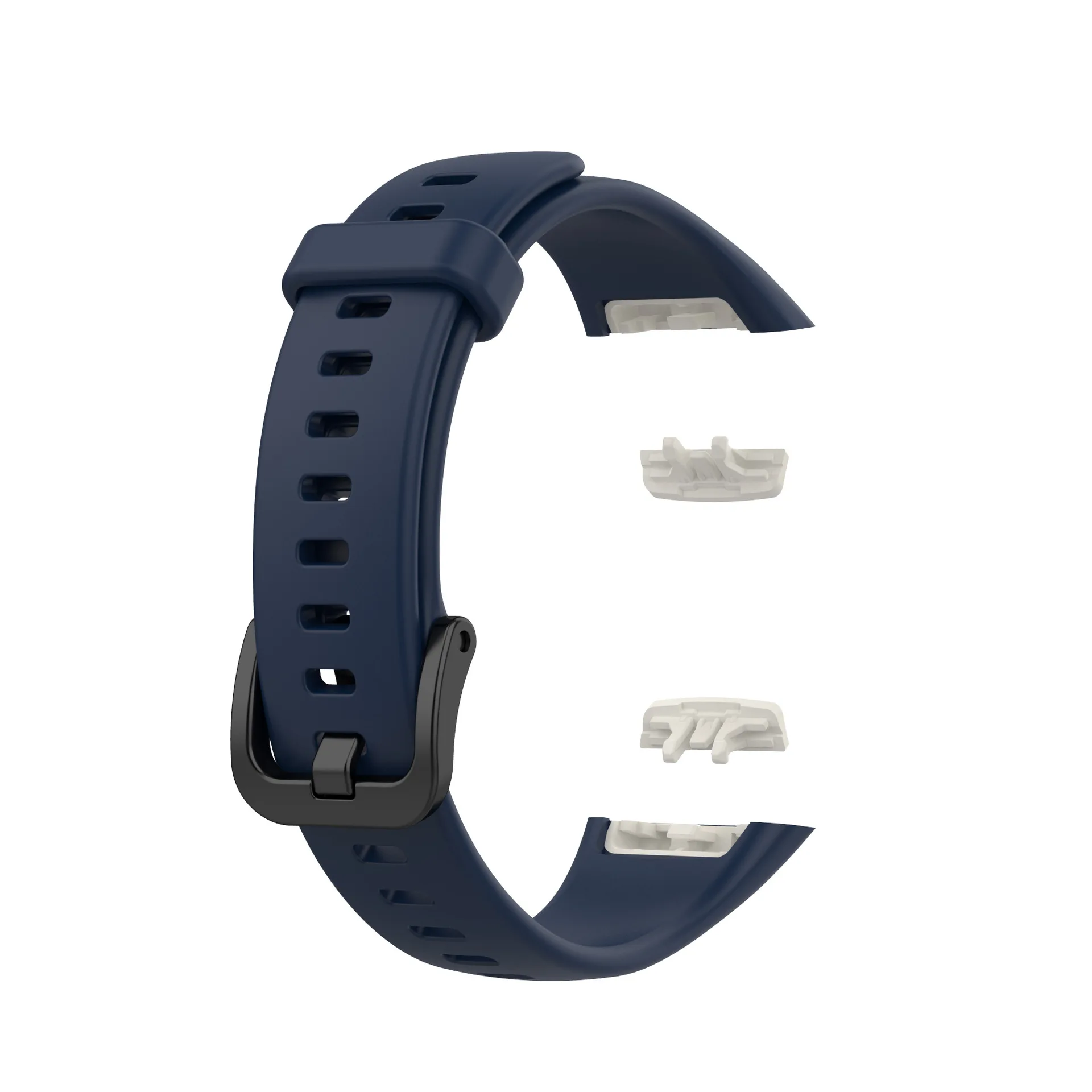 Premium Silicone Strap with TPU Full Screen Protector Case for Fitness Tracker Bracelet