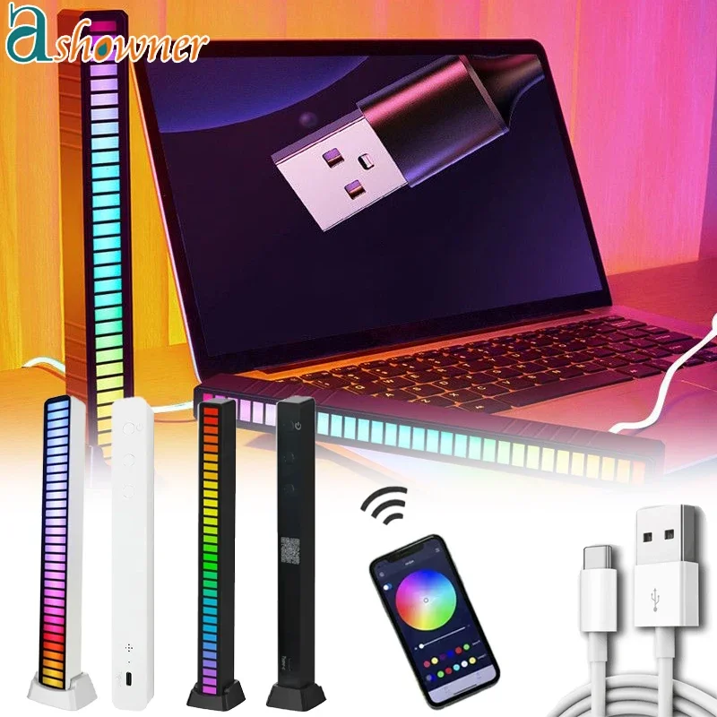 

RGB LED Strip Light Car Aromatherapy Music Sound Control Pickup Rhythm Ambient Atmosphere Lamp For Car Fragrance Home Decoration