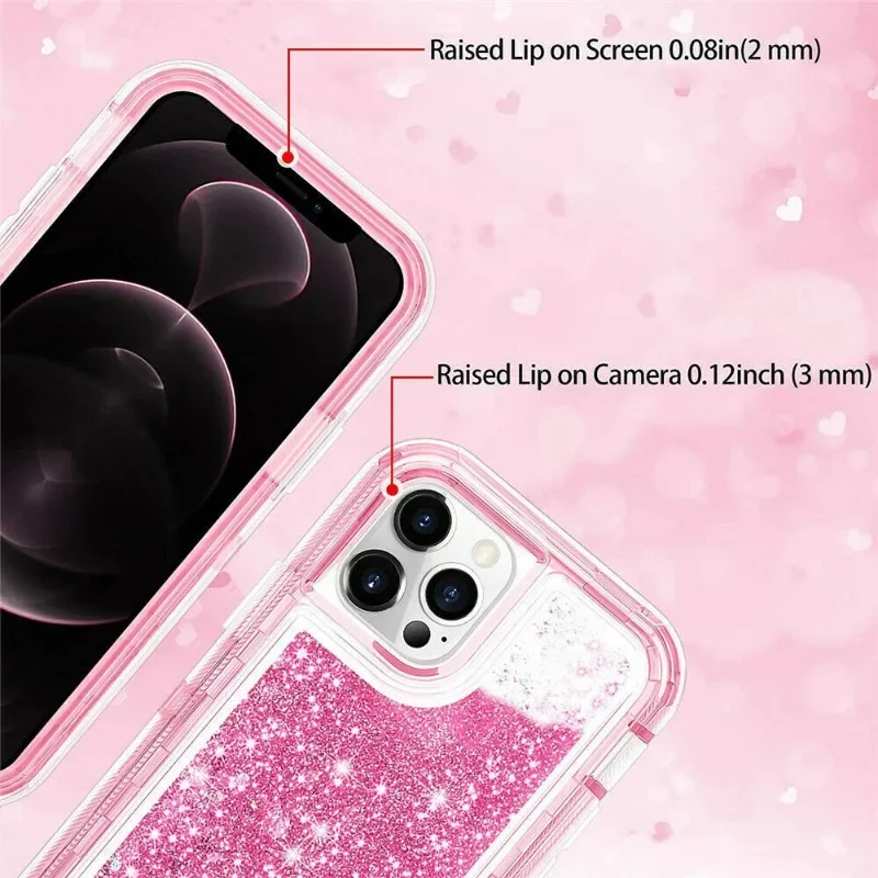 Liquid Glitter Shockproof Phone Case with 3D Sparkly Cover and Anti-Scratch Design