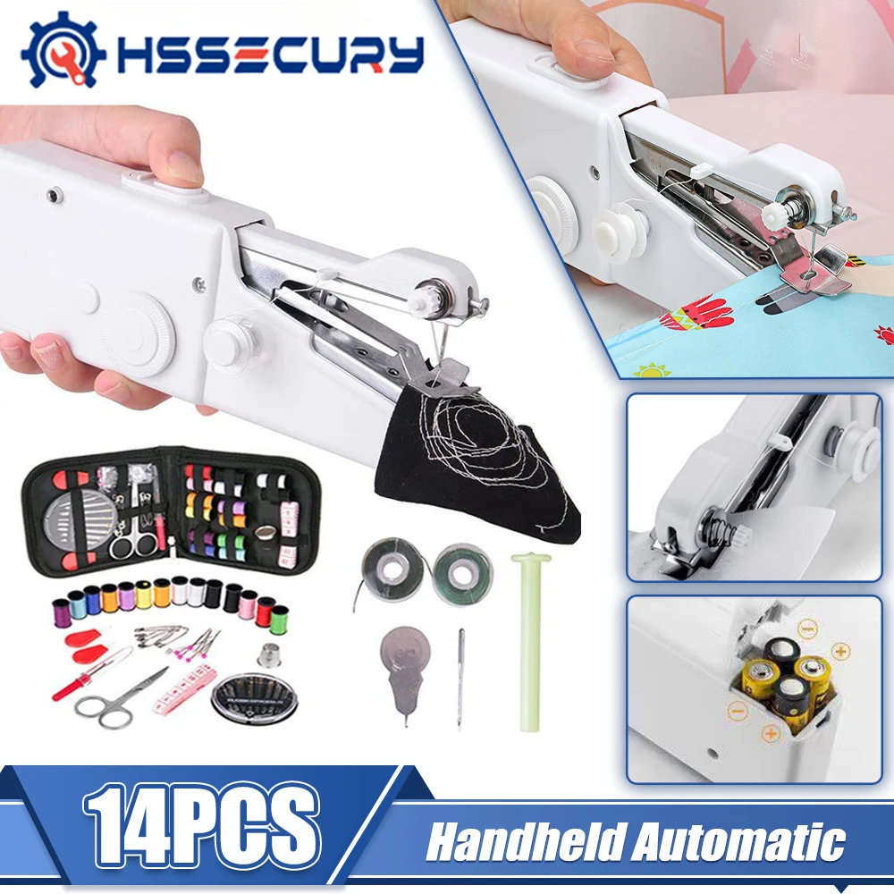 Handheld Sewing Machine, Mini Handy Cordless Portable Sewing Machine, Quick  Repairing Suitable for Home Travel, Clothes, Cloth, Curtain, Pet Clothes,  DIY 