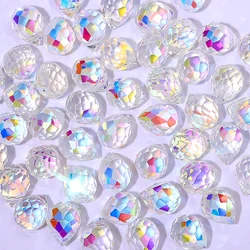 Radiant Crystal Strawberry Faceted Glass Beads for DIY Jewelry - 50PCS (1)