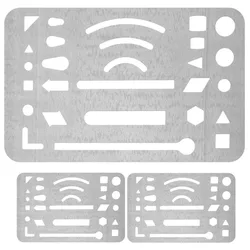 1Pcs 27 holes Erasing Shield Craft Stencils Stainless Steel Eraser Templates Circle Letter Shield Drawing Drafting Tools