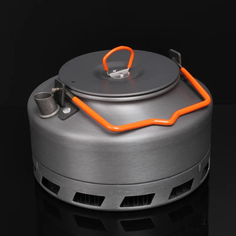 1.1L/1.6L Portable Outdoor Camping Tableware Hiking Quick Heat Teapot Coffee Water Kettle