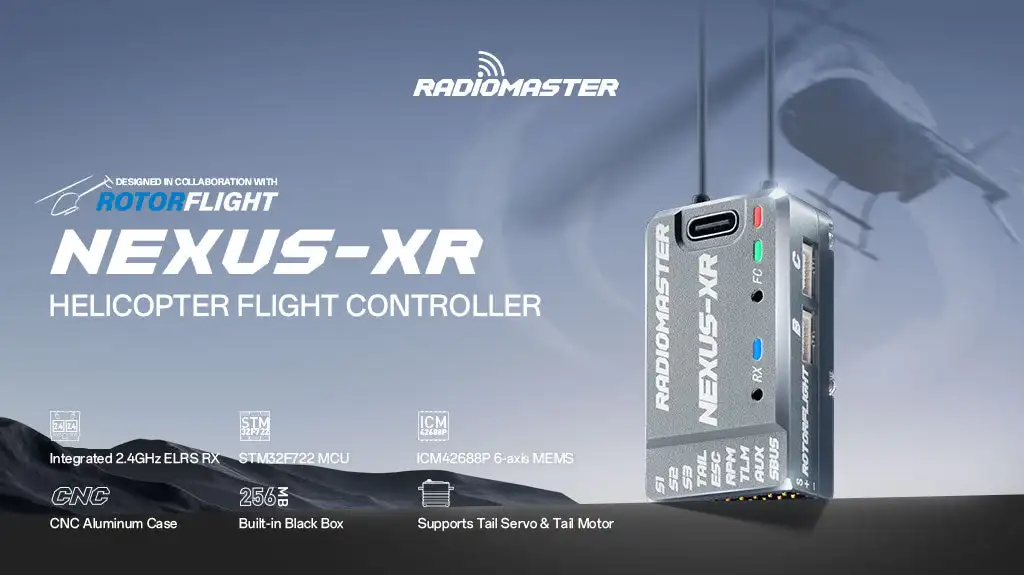 RADIO MASTER NEXUS 受信機 RADIOMASTER NEXUS（ジャイロ）＋RP3-H（ELRS受信機）セット