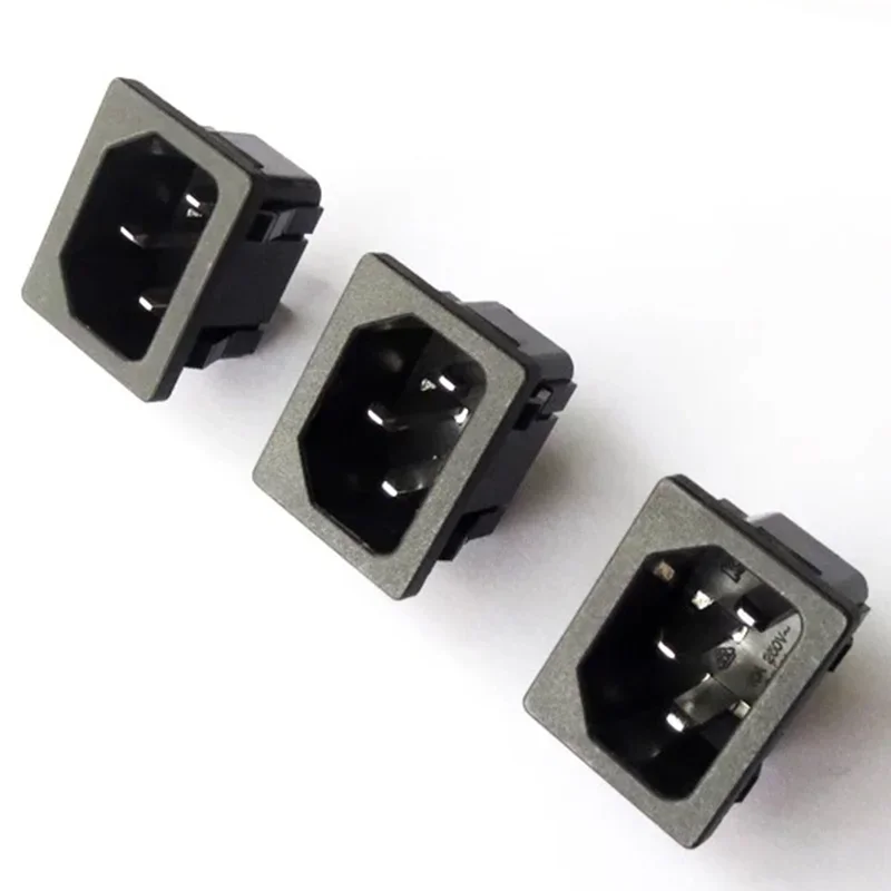Universal 250V 10A Electrical AC Power Socket with 3-Pin Inlet Plug Connector