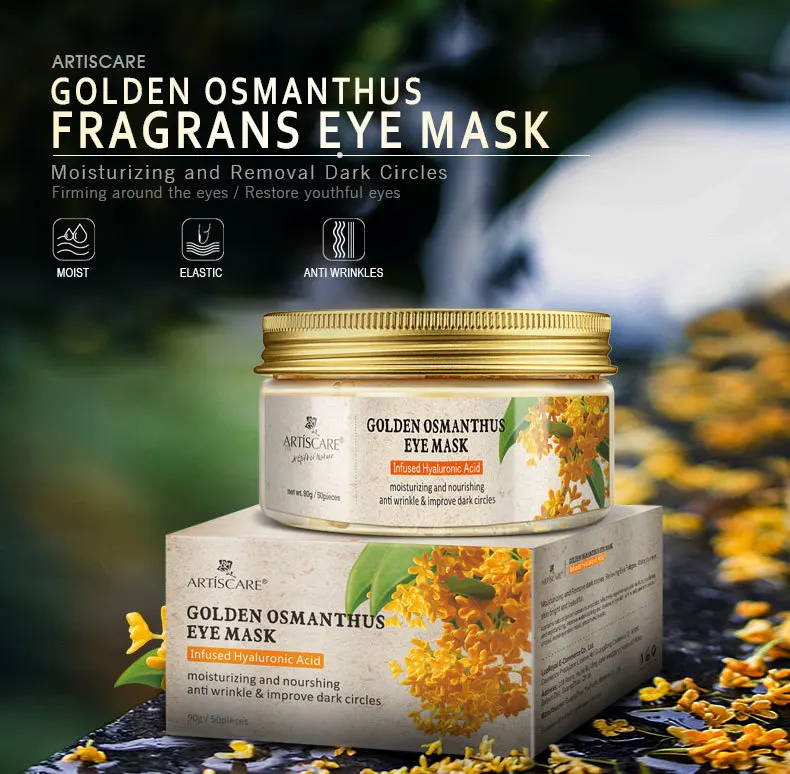 ARTISCARE Golden Osmanthus Fragrans Eye Mask Eye Patches Moisturizing Repair Under the Eyes Removal Dark Circles Lifting Firming images - 6