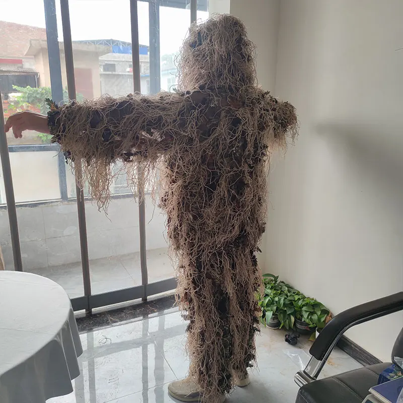 Geely 3D Bionic Leaf Camouflage Ghillie Suit For Hunting