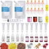 DIY Lip Gloss Kit Moisturizing Clear Lip Gloss Base Gel 200ml with Lipgloss Tube Pigment Powder Glitter Flavor Essence Flavoring 1