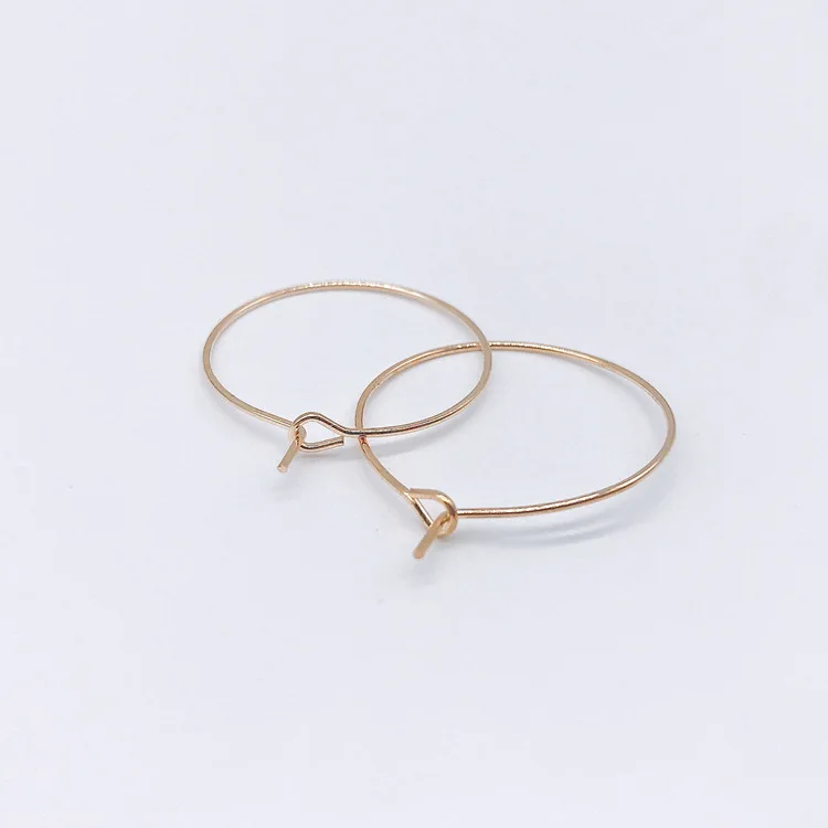100pcs 20MM 25MM 30MM 35MM Round Loop Hoop Circle Earrings Iron Wire Earring Blank Ear Hook for DIY Earring Jewelry Findings 6