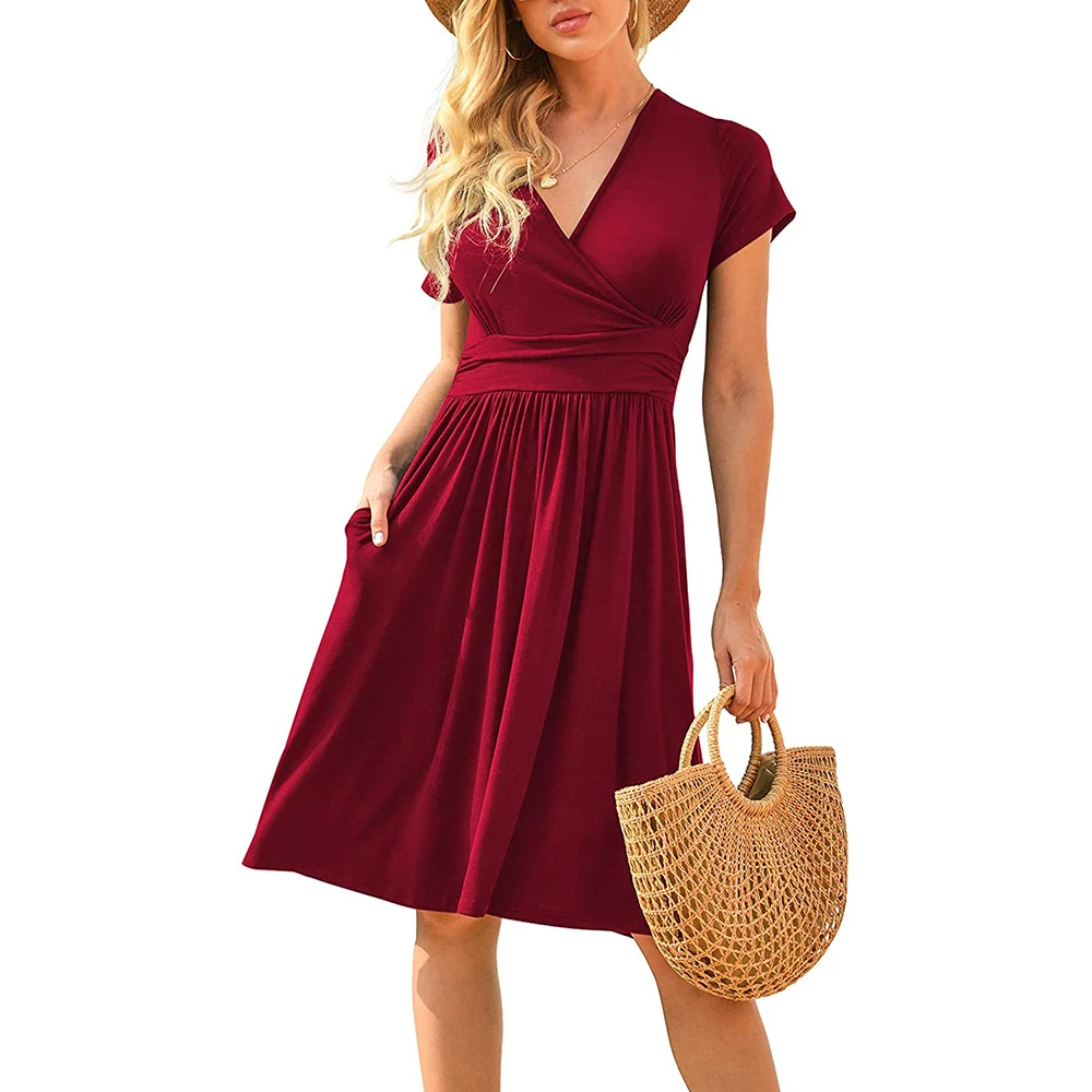 Summer Lace Print A-Line Dress | Sleeveless V-Neck Camisole