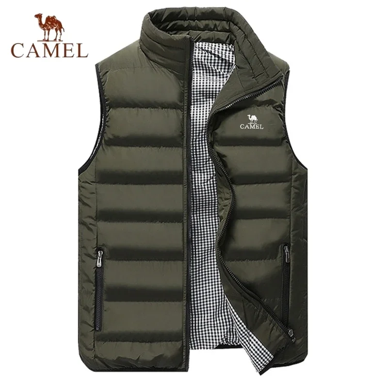 Men's High-end Embroidered CAMEL Cotton Vest Vest Vest Autumn and Winter Fashion Casual Comfortable Sleeveless Jacket Top