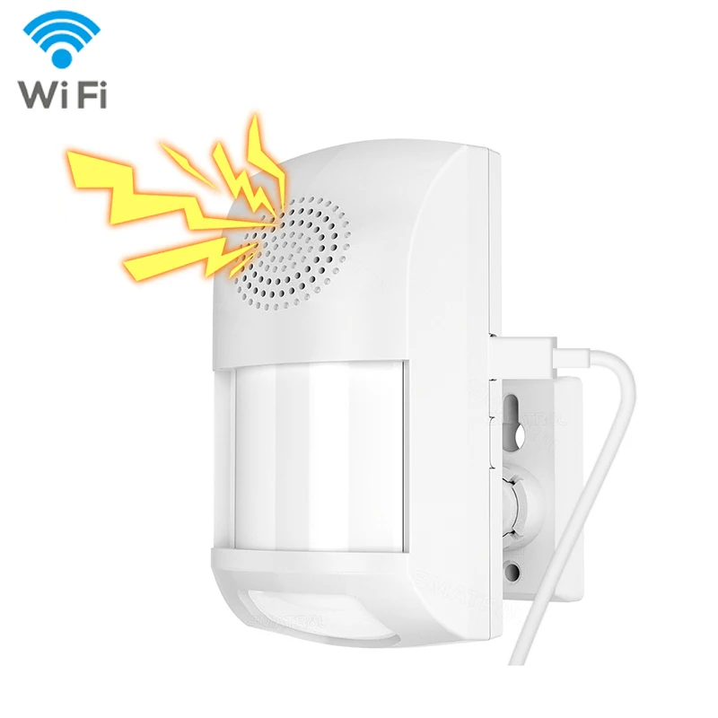 

Lonsonho Tuya Wifi Smart Pir Motion Sensor Human Body Presence Detector with Sound Light Alarm Smartlife Home Automation