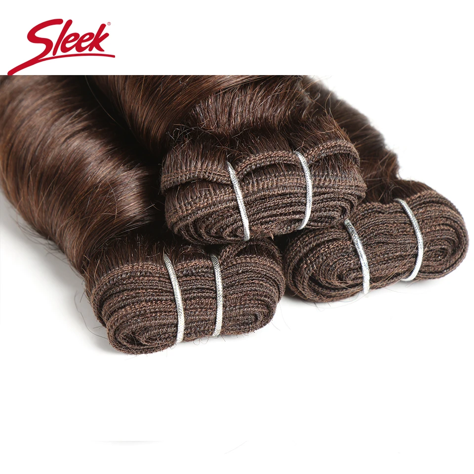Sleek Brazilian Loose Wave Human Hair Double Drawn Natual Black Color Brown 2# 4# Red Burg Bundles Remy Hair 3Pcs Lot