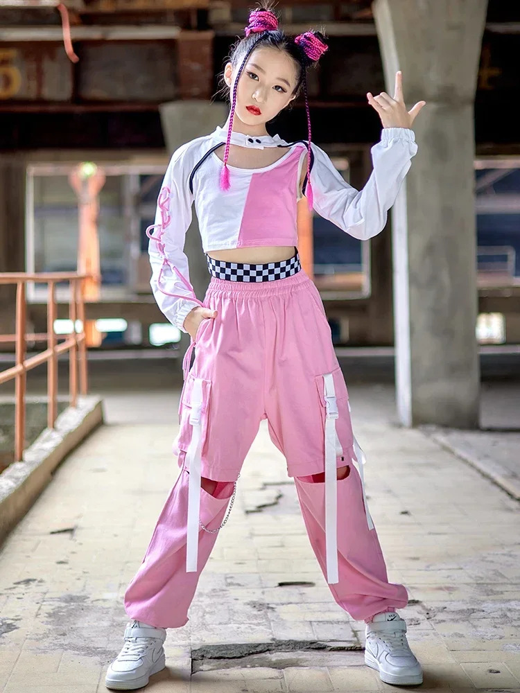 Hip Hop Dance Costume Kpop Outfit Fashion Kids Clothes Girls