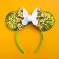 Tinker Bell Head Bands For Baby Cosplay Wings Fairy Hairbands Girls Vine Flower Ears Headbands Photo Accessory Infant Decoration 4
