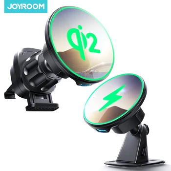 Joyroom Qi2 15W Magnetic Car Mount Charger Qi2-Certified Wireless Car Holder for Air Vent/Dashboard for iPhone 16 15 JR-ZS412