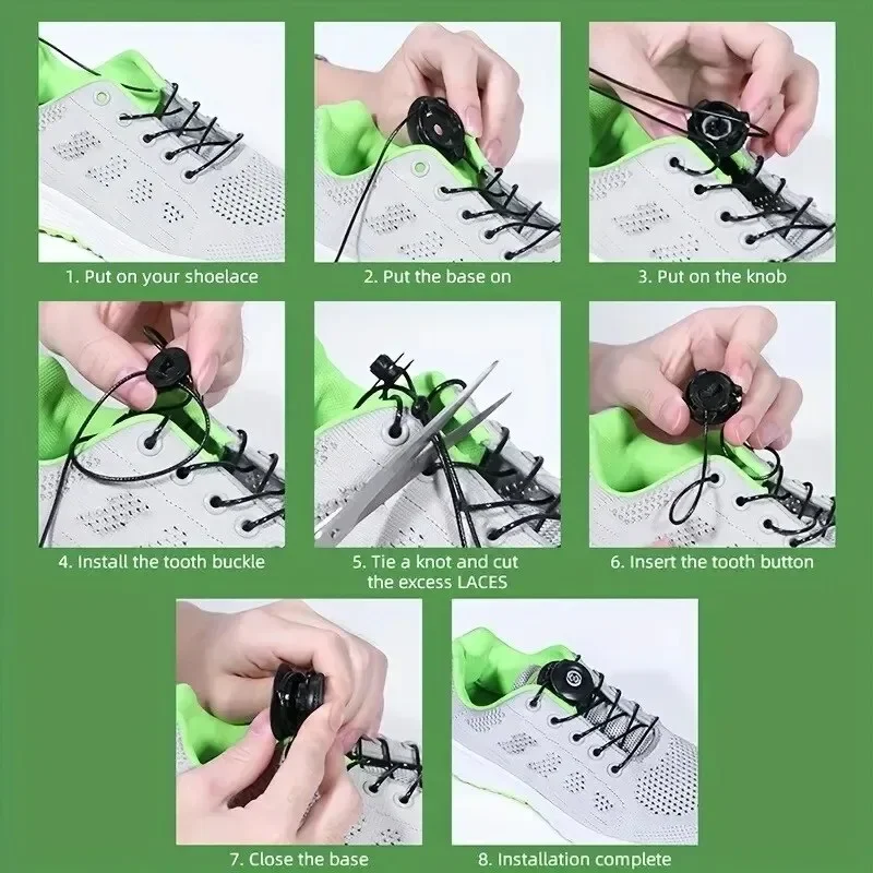 Shoelaces Without Ties Shoelace Buckle Elastic Shoelaces Shoe Accessories Adjustable Automatic Buckle Rope Universal Adults Kids Quick Stretching Lock Lazy Laces Sneaker ShoeLaces
