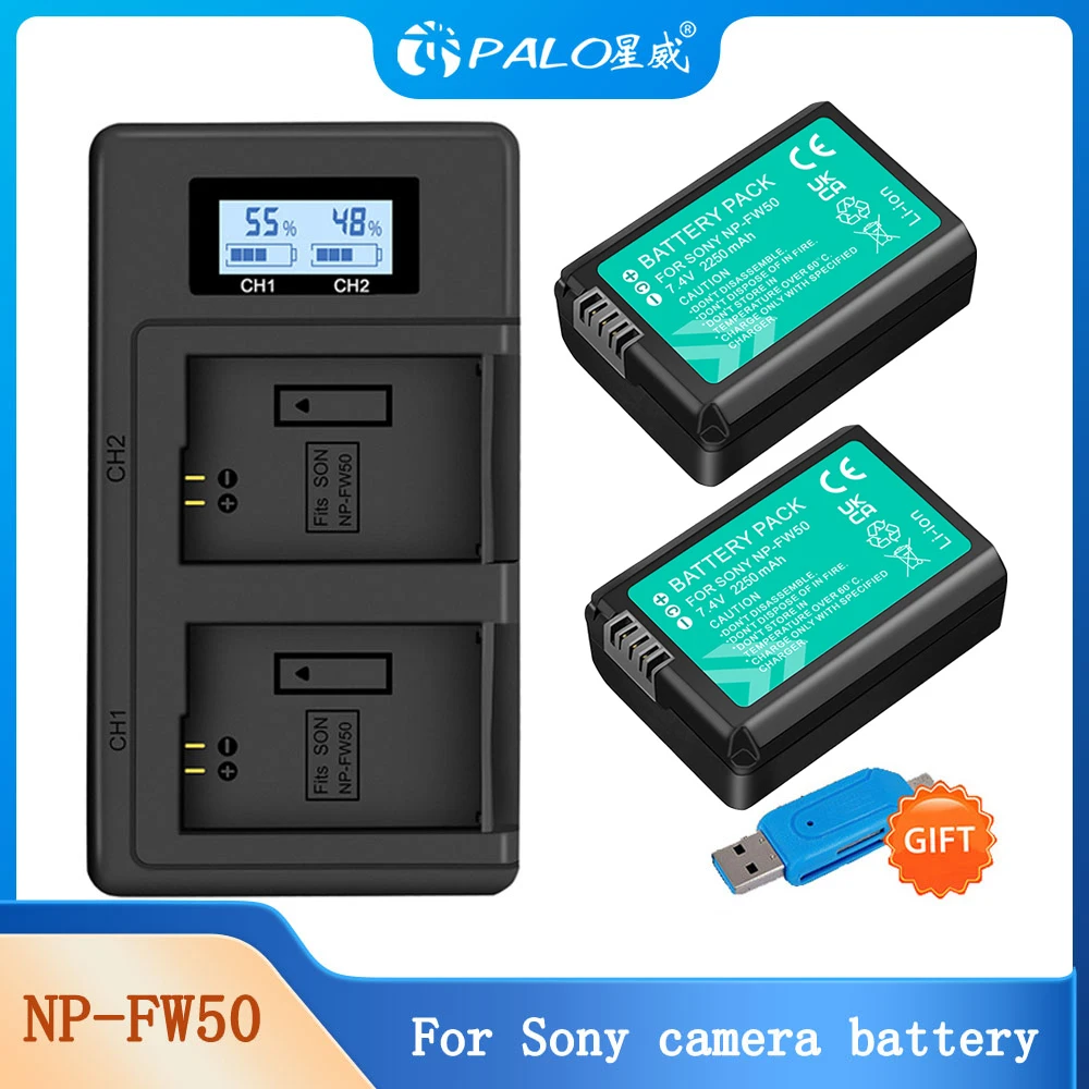 For Sony A6400 Sony A6000 A7sii Battery NP-FW50 NP FW50 Camera