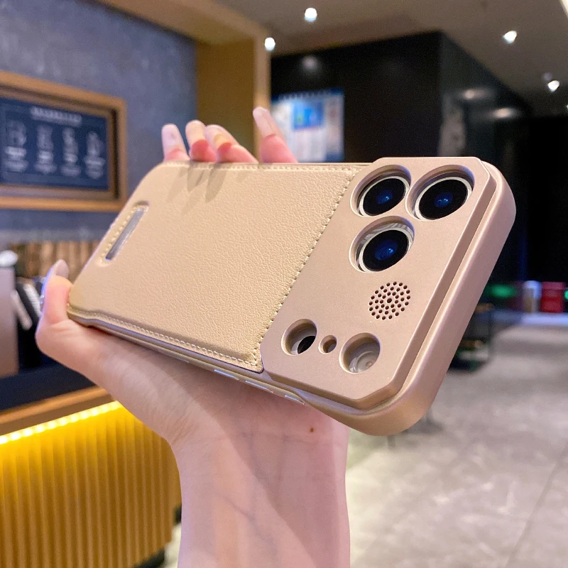 Magsafe Magnetic Frameless Leather Case with Wireless Charging and Heat-Resistant Bumper