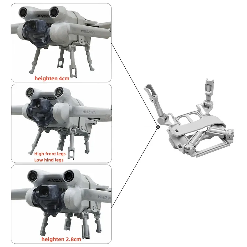 

Portable landing gear heighten foot folding leg gimbal body protection bracket for DJI mini 3Pro drone accessory