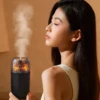 Efficient, powerful, and portable USB volcanic flame air humidifier for desktop, car, and bedroom - relaxing cool mist essential 3