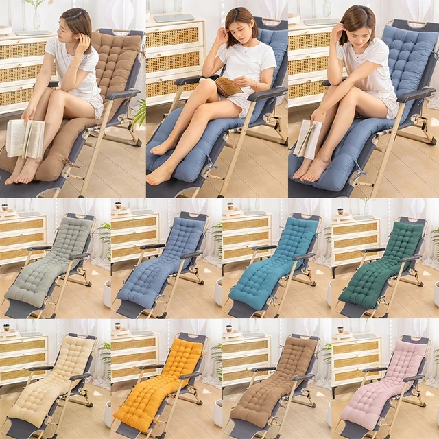 Solid Color Cushion Soft Comfortable Office Chair Seat Cushions Reclining  Chair Cushion Long Cushion Various Sizes Are Available