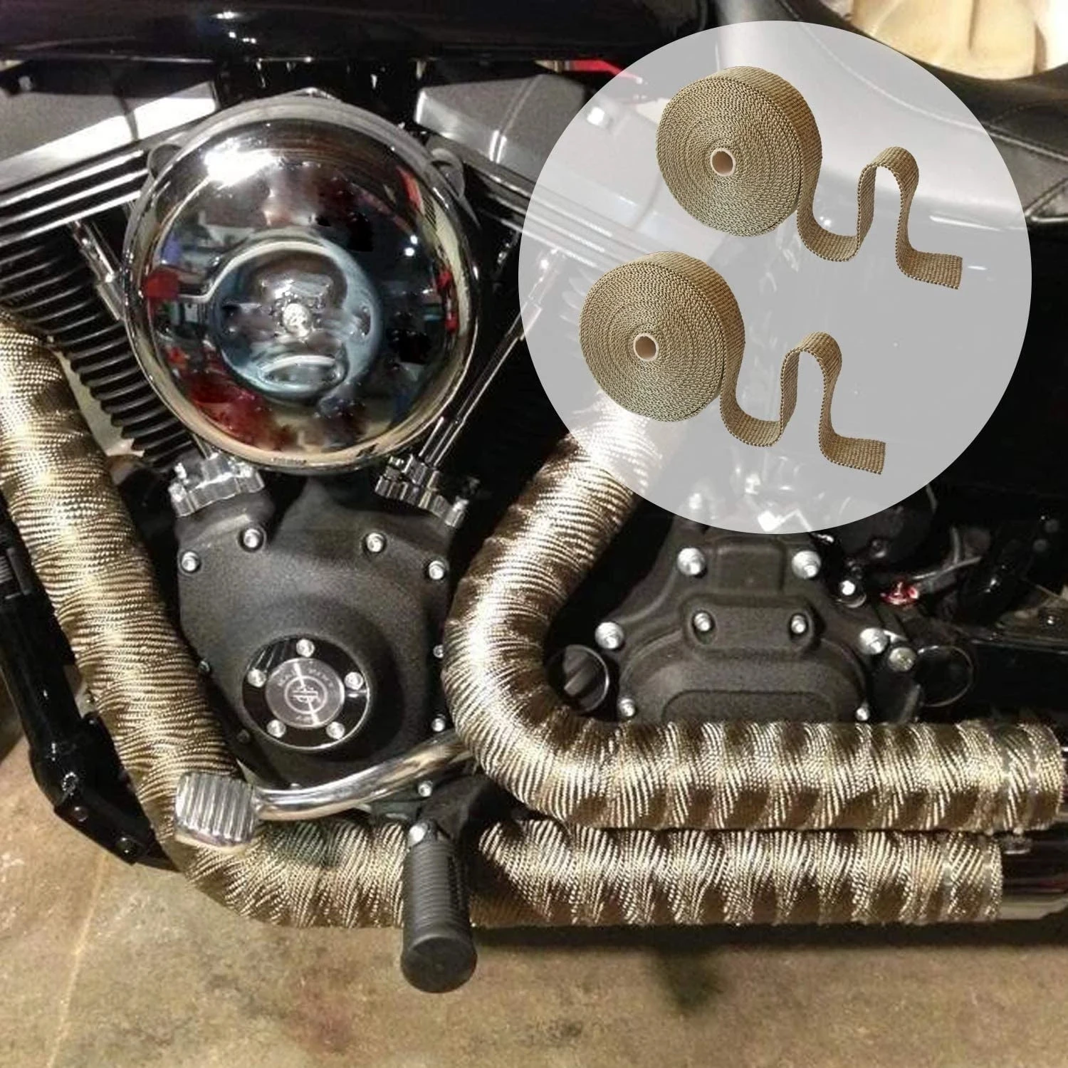 200CM Roll Fiberglass Heat Shield Motorcycle Exhaust Thermal Tape