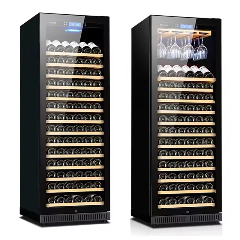 Freestanding 168 Bottles Electronic Small Wine Cooler Single Zone Wine Chiller 78L Hot Sell Red Fridge Refrigerator