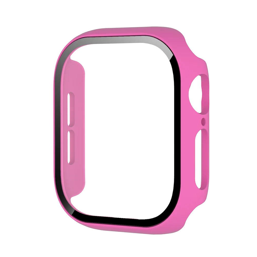 Frosted Matte Frame with Glass Screen Protector - Drop-Proof Case