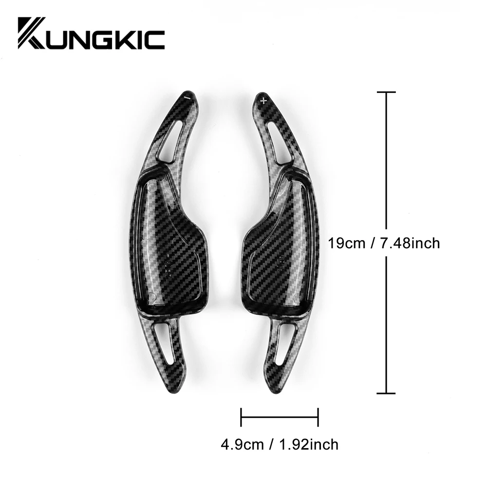 Carbon Fiber Steering Wheel Paddle Shifter Cover Trim Accessories